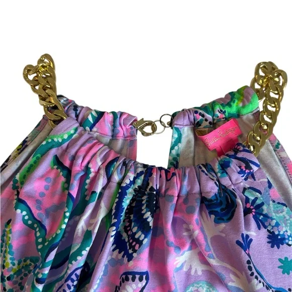 Lilly Pulitzer Purple Blue Halter Tank Top - Picture 6 of 12